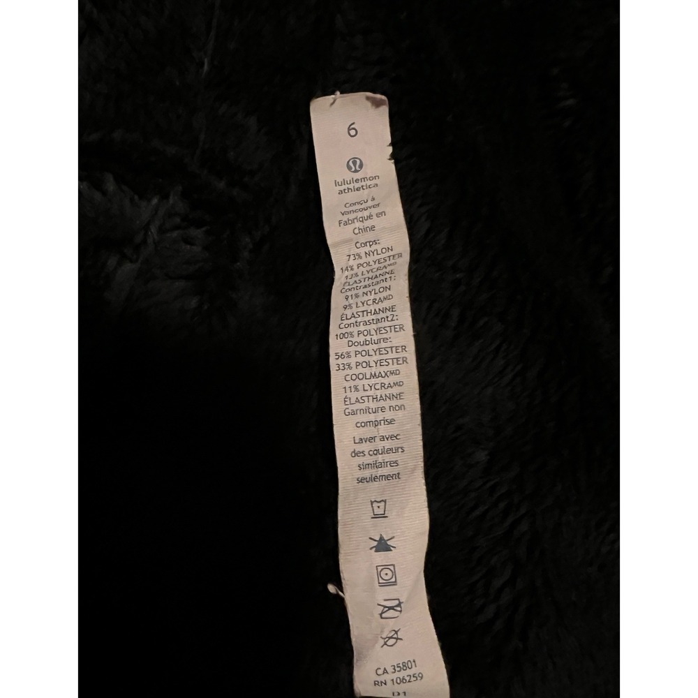 Lululemon Daily Yoga Jacket Womens 6 Coco Pique Black Gray Full Zip Thumbholes - Picture 10 of 14